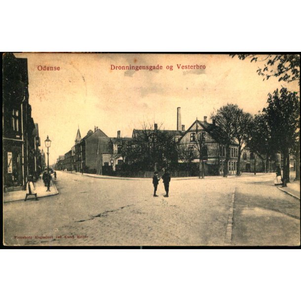Odense - Dronningegade og Vesterbro - Flensborg Magasinet ved Knud M�ller u/n - Brugt