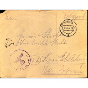 Tysk Feldpostbrev - Feldpoststempel 12 - 10 44 - Feldpost No. 811 - Til Ober Donau