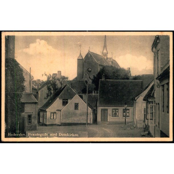 Haderslev - Pr�stegade med Domkirken - Rudolf Olsen 572 - Ubrugt