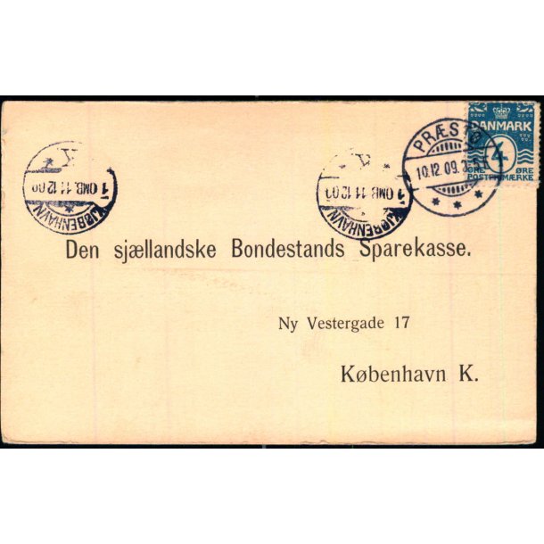 Den Sjllandske Bondestands Sparekasse - Kbh.K  - u/n - Brugt. 