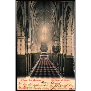Hilsen fra Assens - Det indre af Kirken - Andr. Bertelsen u/n - Brugt