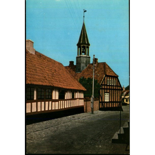 Ebeltoft - R�dhuset set fra Overgade - Elles Bogtryk 5854 - Ubrugt