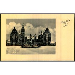 Frederiksborg Slot i Sne - Gldelig Jul - Slotskirken - Rudolf Olsen 12832 - Ubrugt