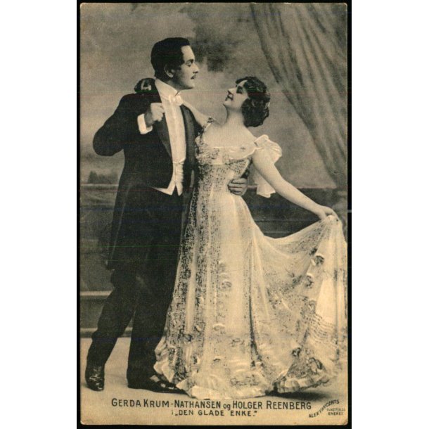 Gerda Krum-Nathansen og Holger Reenberg - Den glade Enke - Alex Vincent 1358 - Ubrugt