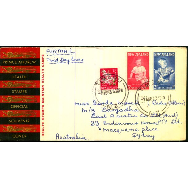 Luftpost Brev fra New Zealand til Australien - 7 - 8 - 63