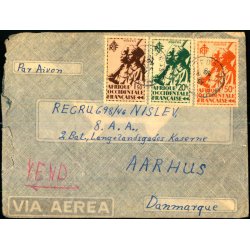 Luftpost Brev fra Fransk Oriental Africa til Danmark - 13 - 9 - 46