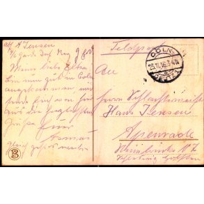 Feldpost - Coln - 25 - 11 - 16 - Til Apenrade - Forside - Coeln