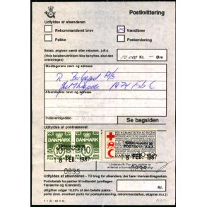 Postkvittering - Vrdibrev - 18 - 2 - 87