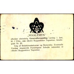 Maaleren - Generalforsamling  - Kbh.K..  - u/n - Brugt.