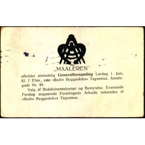 Maaleren - Generalforsamling  - Kbh.K..  - u/n - Brugt.