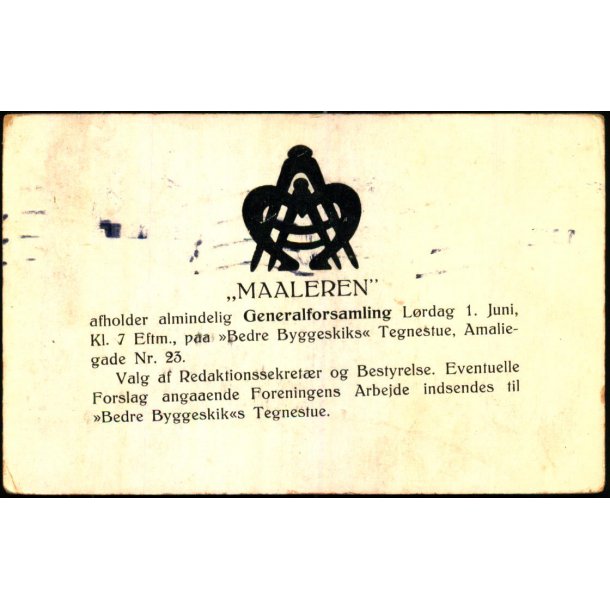 Maaleren - Generalforsamling  - Kbh.K..  - u/n - Brugt.