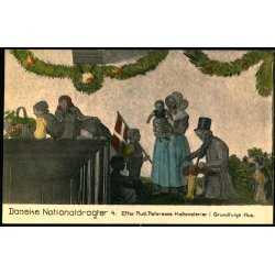 Danske Nationaldragter - 4 - R. Petersens Kalkmalerier i Grundtvigs Hus - V. Tryde - Ubrugt