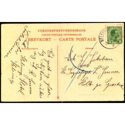 Efterporto - Postkort fra Helsingr til Grsted  2 - 1 - 19