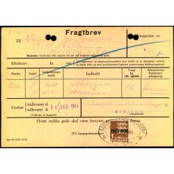Fragtbrev -  1kr Rigsvben Prov.  - Fra Esbjerg til Fan 16. Sept.. 1964