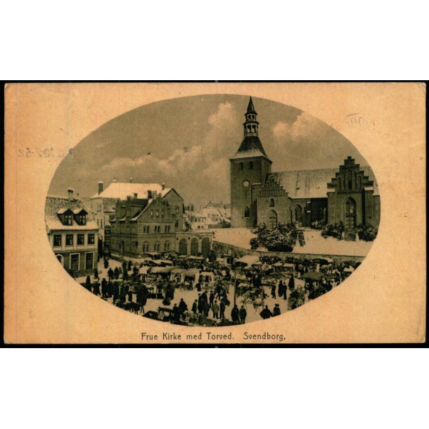 Frue Kirke med Torvet - Svendborg - A. Ltzens Bogh. u/n - Brugt