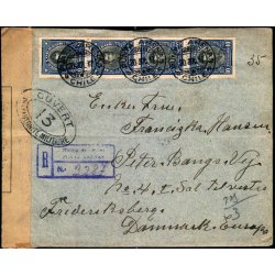 Rekomanderet Censurbrev fra Chile  20 - 7 - 17 - Til Frederiksberg