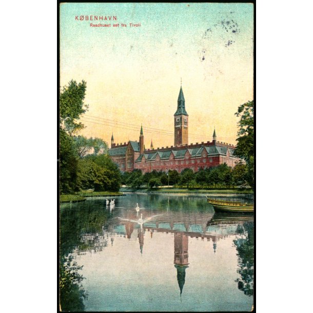 Kbenhavn - Raadhuset set fra Tivoli - C. St. 36032
