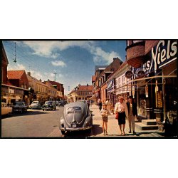 Algade i sommerbyen Nyk�bing Sj. - Minikort P.S. Olsen 888 - Brugt