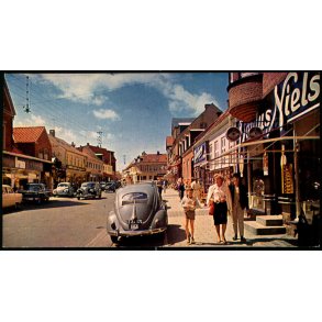 Algade i sommerbyen Nyk�bing Sj. - Minikort P.S. Olsen 888 - Brugt