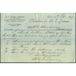 H.C. Justenens Stolefabrik - Randers 1897