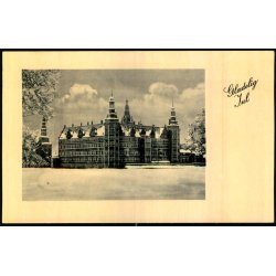Frederiksborg Slot i Sne - Gldelig Jul - Slotskirken - Rudolf Olsen 12833 - Ubrugt