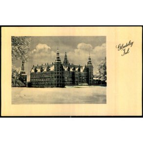 Frederiksborg Slot i Sne - Gldelig Jul - Slotskirken - Rudolf Olsen 12833 - Ubrugt