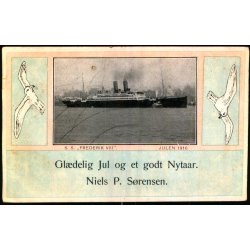 Frederik VIII - Julen 1916 - Gldelig Jul og Godt Nytaar - N.P. Srensen - u/n - Ubrugt