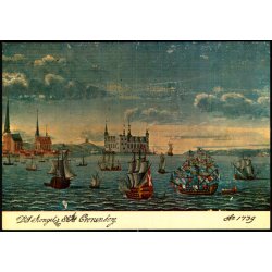 Helsing�r og Kronborg set fra Sundet - 1739 - Gr�nlund 3107 - Ubrugt