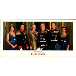 Den Danske Kongefamilie - Grnlund PKKF001- 10x21 cm. - Ubrugt