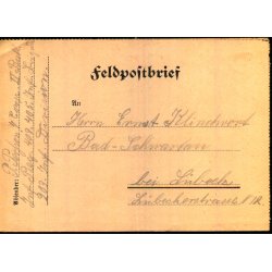 Feldpostbrief - 20 - 10 - 16 - Til Lbeek