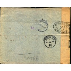 Rekomanderet Censurbrev fra Chile  20 - 7 - 17 - Til Frederiksberg