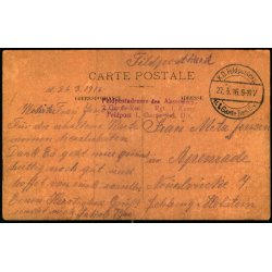 Feldpostkarte - K.D. Feldpostxped.   27 -3 -16 - Til Apenrade - Billedside : Cambrai