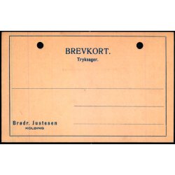 Brdr.Justesen - Kolding - u/n - Ubrugt - Arkivhuller !