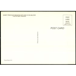 Sunset from south mountain with ship - Thule Air Base - Greenland - Thule Photo 10 - Ubrugt