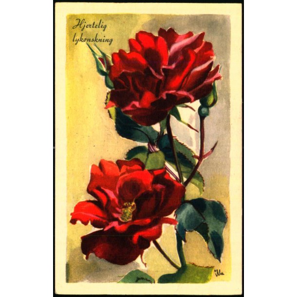 Illa - Hjertlig Lyknskning - Stender Serie 5000 - Brugt