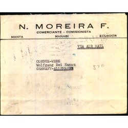 Luftpost brev fra Ecuador 1958