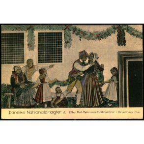 Danske Nationaldragter - 5 - R. Petersens Kalkmalerier i Grundtvigs Hus - V. Tryde - Brugt
