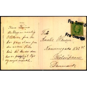 Fra Sveriege  - Postkort ? - ? -  Til Kbenhavn
