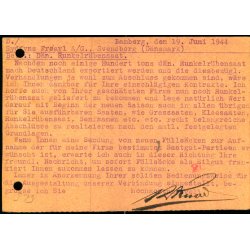 Censurpostkort fra Tyskland  19 - 6 - 44 - Til Svendborg