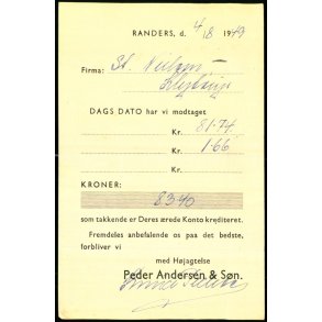 Peder Andersen & Sn - Randers - u/n - Brugt