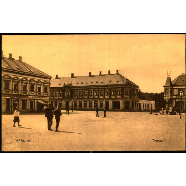 Herning -  Parti ved Torvet - F.�.K. 113 - Brugt - Pletter !