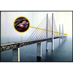 �resundsbroen set fra vest - dsb u/n - Ubrugt