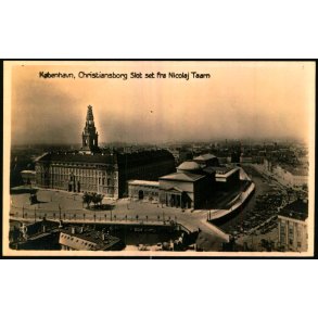 K�benhavn - Christiansborg Slot set fra Nicolaj Taarn - Fotokort J.C.O. 568 - Ubrugt