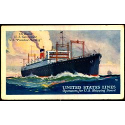 S.S. Presidens Harding - United States Lines - Brugt