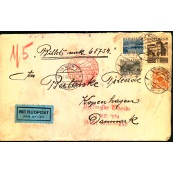 Luftpost Brev fra strig til Danmark - 1 - 8 - 34