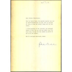 Autograf - Brev fra Anders Bodelsen - 1969