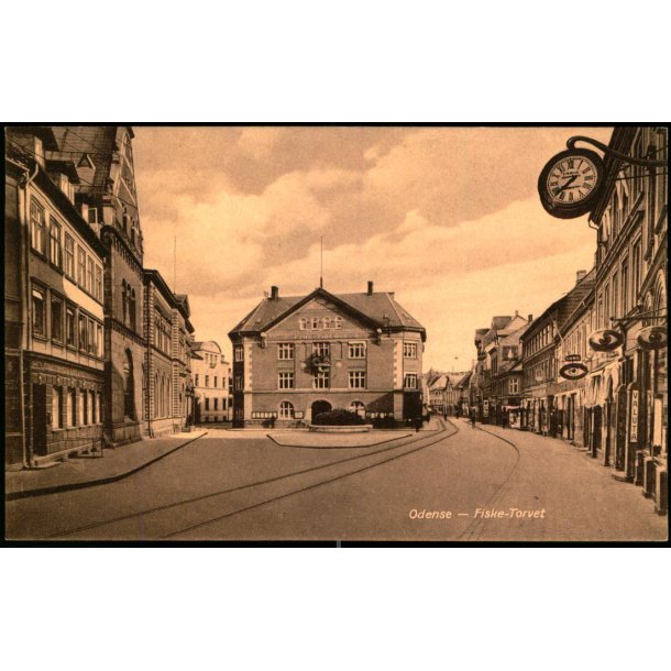 Odense - Fiske Torvet - J. Chr. Pedersens Kunstforlag 5p - Ubrugt