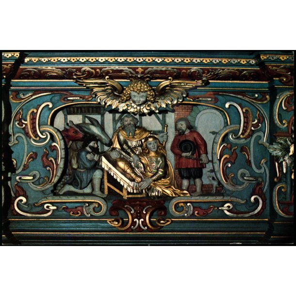 Detalje fra Billedsk�rer Lorentz altertavle i Vor Frue Kirke - Kalundborg u/n - Ubrugt