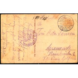 Feldpost - K.D. Feldpostxped.   11 -2 -15 - Til Apenrade - Billedside : Bouillonville