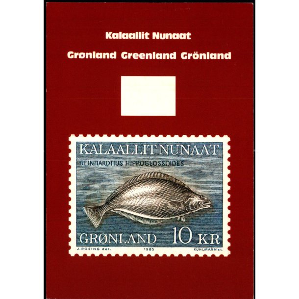 Helleflynder - Grnlands Post u/n - Ubrugt